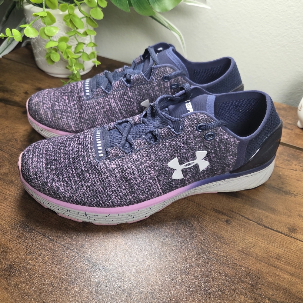 Under Armour Trainers Womens Sz 11 Navy Pink Sneakers Running Jogging